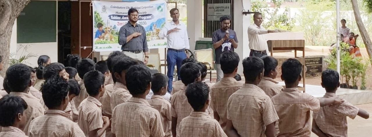 Rabies Awareness Programme Held at Ramanathapuram Corporation School in Coimbatore