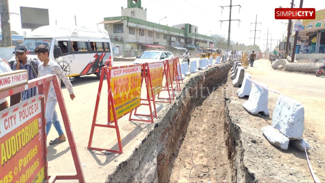 Ukkadam Bridge Construction: Seven High Voltage Towers Removed - Simplicity