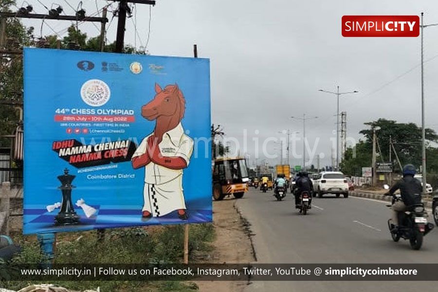 Chess Olympiad to begin in Chennai on 28th: Hoardings put up in 11 places  in Coimbatore - Simplicity